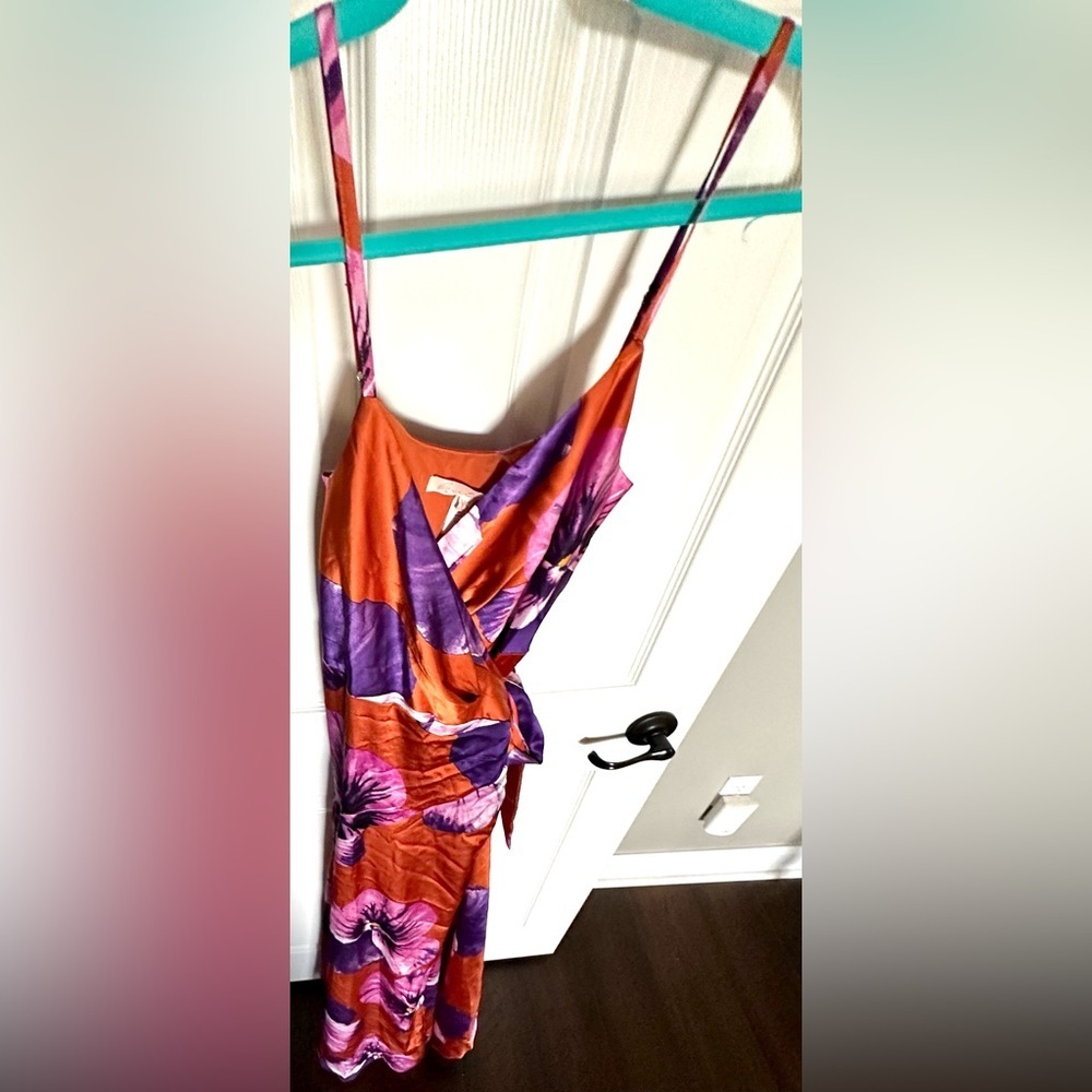 Anthropologie Hutch Satin Floral Maxi Dress NWT XS Vacation Event - Picture 13 of 16